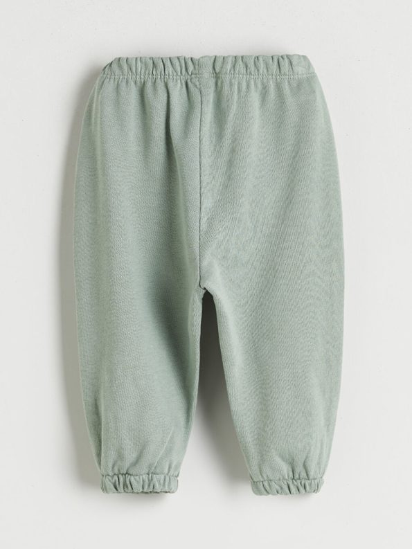 LCW Baby Cream Crew Neck Boys Sweatshirt and Jogger Set