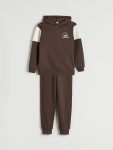 LCW Kids Brown Hooded Boys Sweatshirt Set