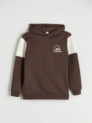 LCW Kids Brown Hooded Boys Sweatshirt Set