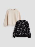 LCW Kids Beige Crew Neck Girls Sweatshirt Set