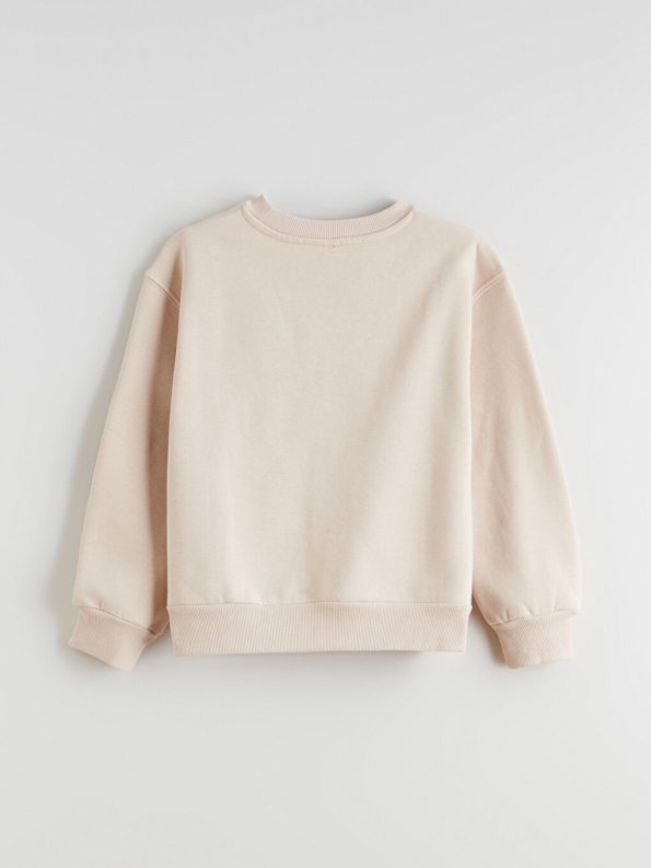 LCW Kids Beige Crew Neck Girls Sweatshirt Set