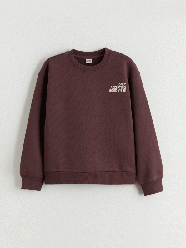 LCW Kids Purple Round Neck Girls Sweatshirt