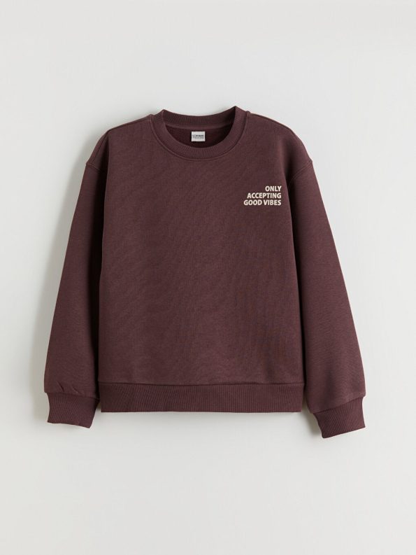 LCW Kids Purple Round Neck Girls Sweatshirt