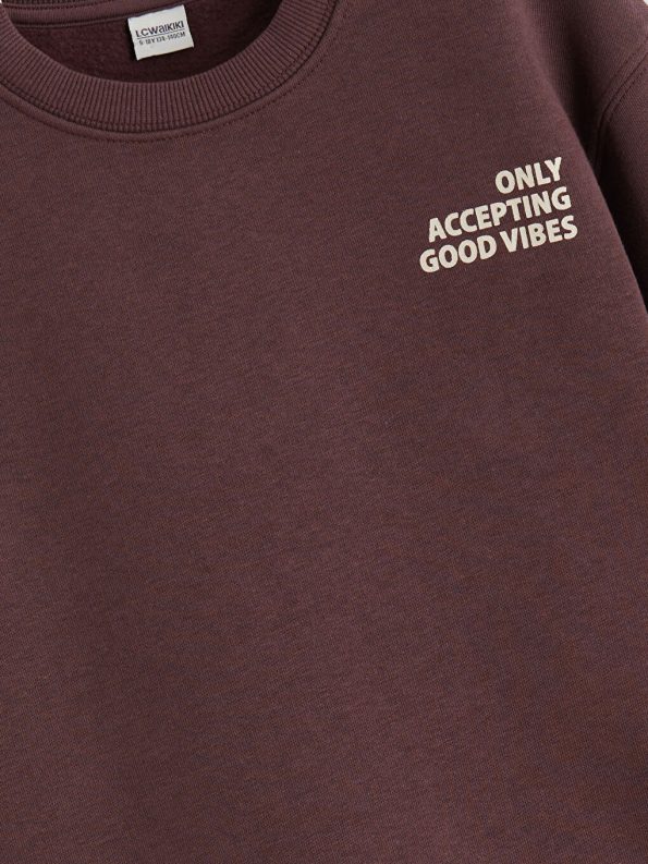 LCW Kids Purple Round Neck Girls Sweatshirt