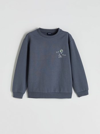 LCW ECO Grey Crew Neck Boys Sweatshirt