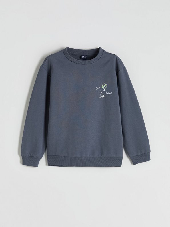 LCW ECO Grey Crew Neck Boys Sweatshirt