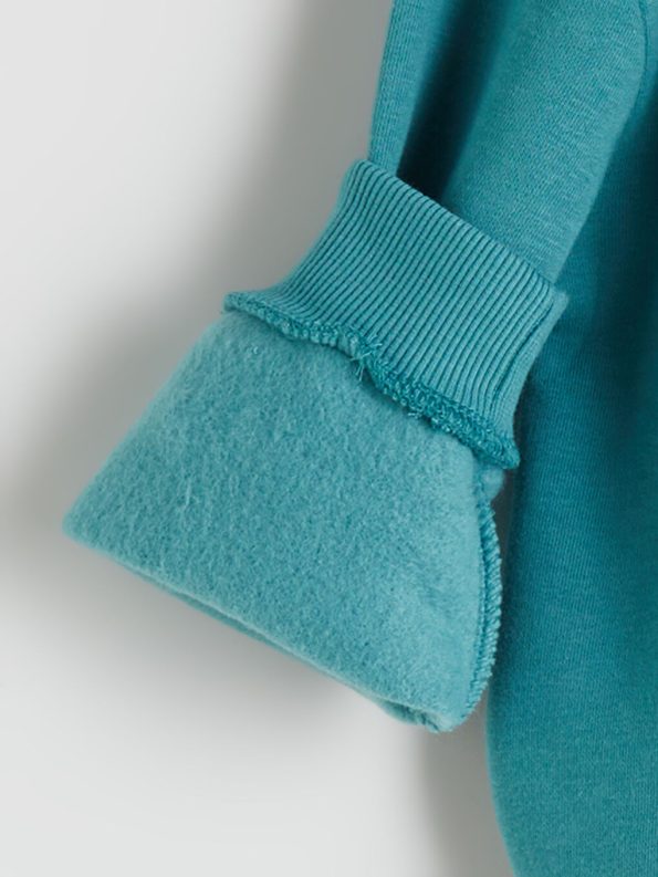 LCW Kids Turquoise Paw Print Boys Sweatshirt and Jogger Set