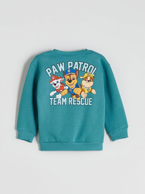 LCW Kids Turquoise Paw Print Boys Sweatshirt and Jogger Set
