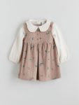 Embroidered Long Sleeve Baby Girl Dress