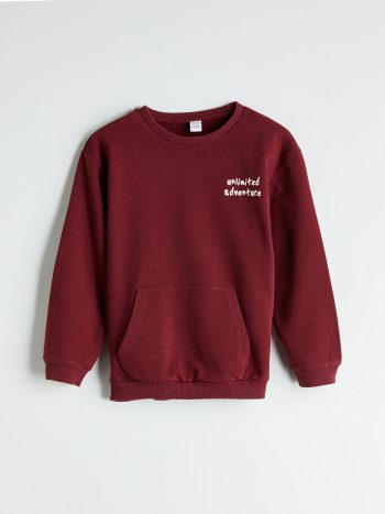 LCW ECO Burgundy Crew Neck Boys Sweatshirt