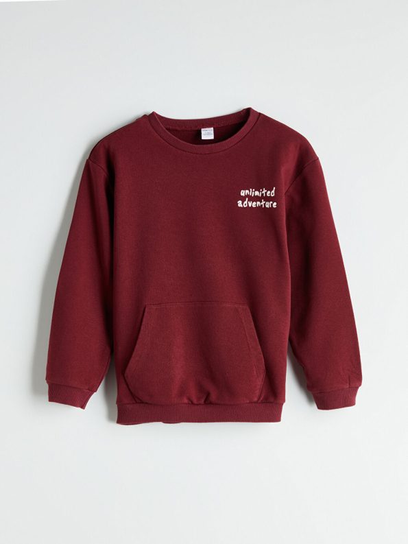 LCW ECO Burgundy Crew Neck Boys Sweatshirt