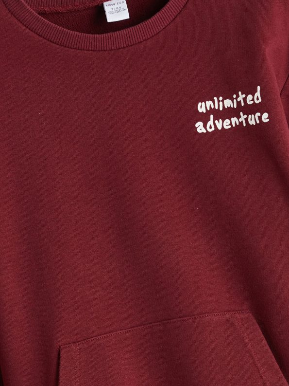 LCW ECO Burgundy Crew Neck Boys Sweatshirt