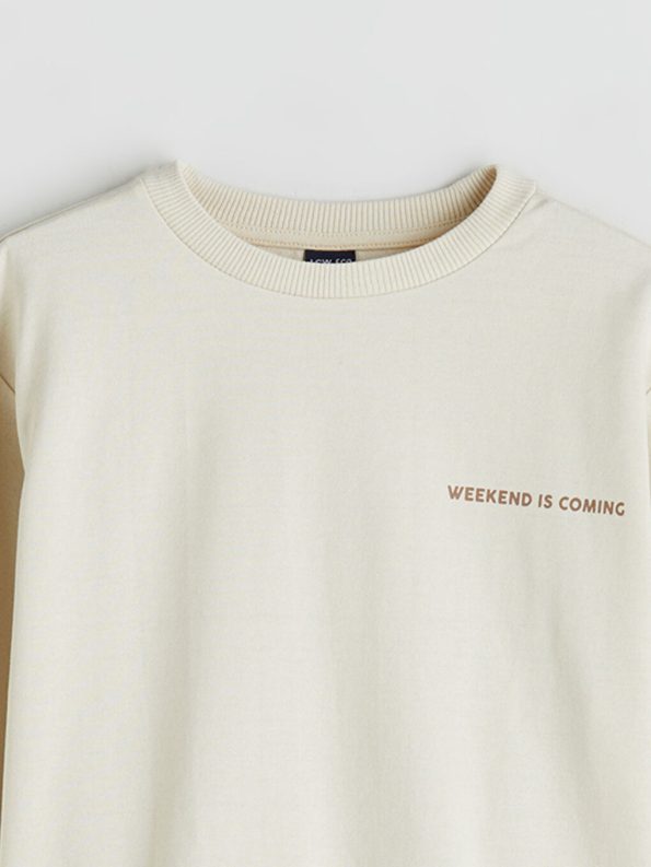 LCW Eco Beige Boys' Crew Neck Tracksuit