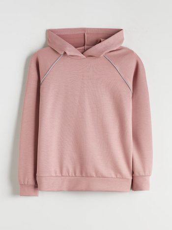 LCW Kids Pink Hooded Sweatshirt for Girls