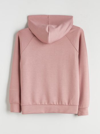 LCW Kids Pink Hooded Sweatshirt for Girls