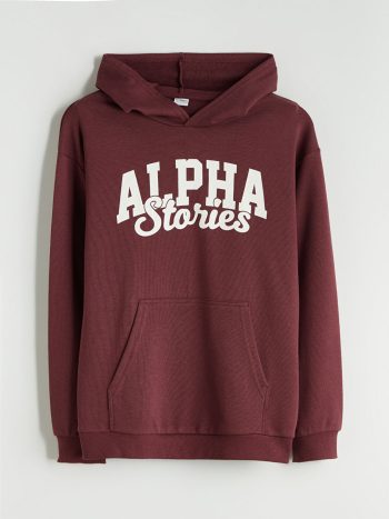 LCW Kids Purple Hooded Boys Sweatshirt