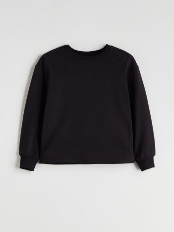 Basic Long Sleeve Crew Neck Sweatshirt for Girls