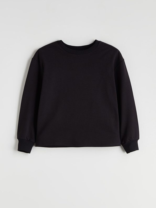 Basic Long Sleeve Crew Neck Sweatshirt for Girls