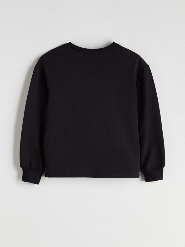 Basic Long Sleeve Crew Neck Sweatshirt for Girls