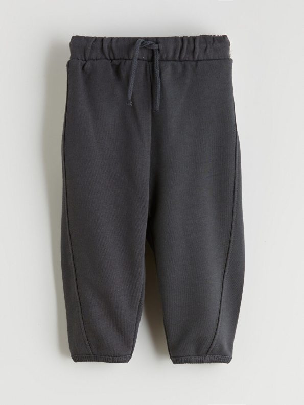 LCW Kids Gray Crew Neck Boys Sweatshirt and Sweatpants Set