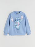 LCW KidsMavi Girls' Graphic Print Sweatshirt