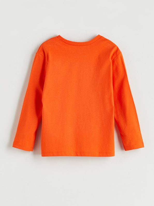 LCW ECOT Orange Crew Neck Printed Boys T-Shirt