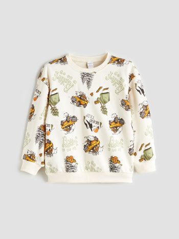 LCW Kids Printed Boys Sweatshirt and Pants Set