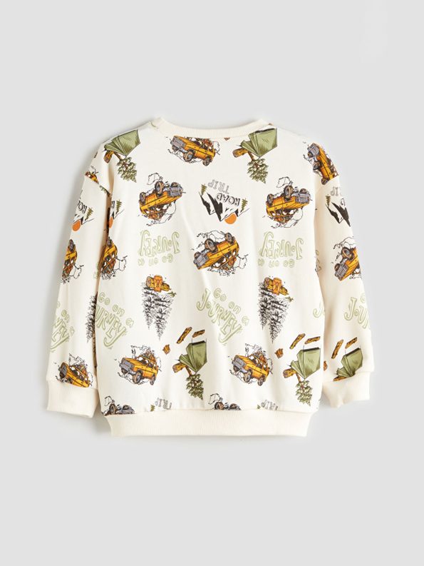LCW Kids Printed Boys Sweatshirt and Pants Set
