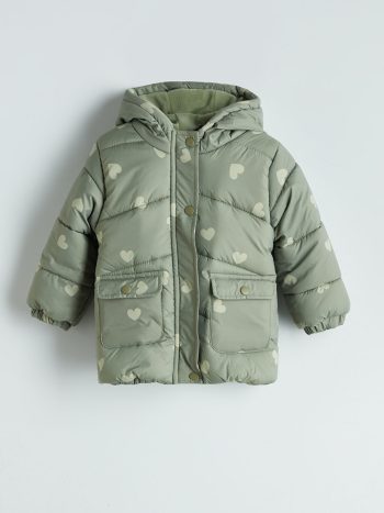 LCW Eco Green Hooded Long Sleeve Girls Puffer Jacket