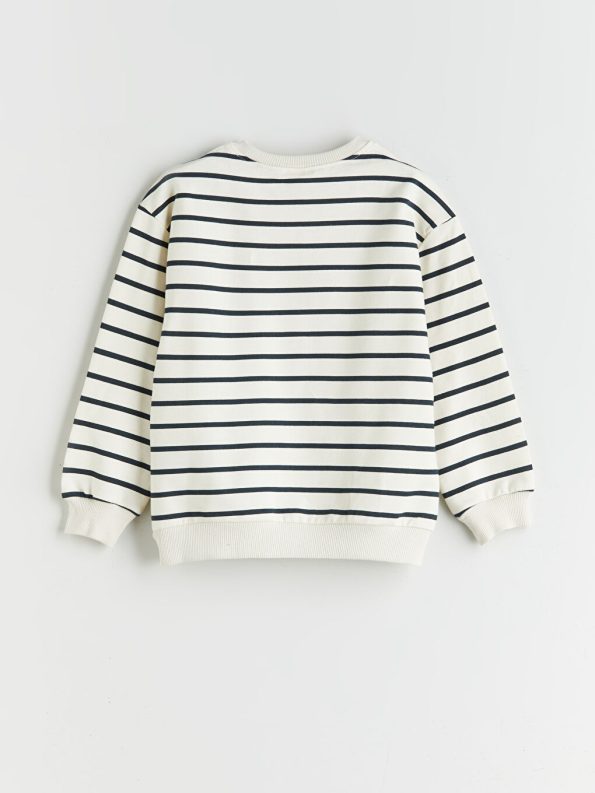 LCW Kids Beige Striped Boys Sweatshirt