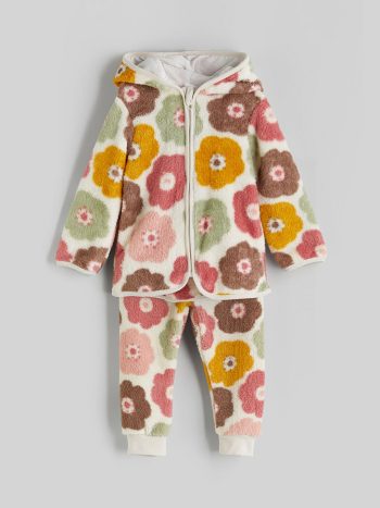 Girls' Long Sleeve Zip-Up Hoodie and Pant