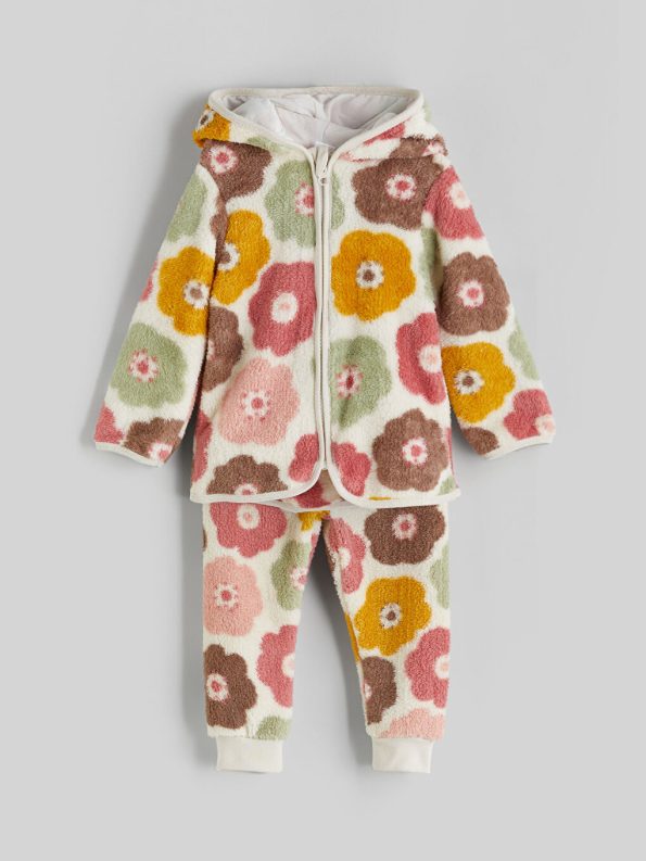 Girls' Long Sleeve Zip-Up Hoodie and Pant