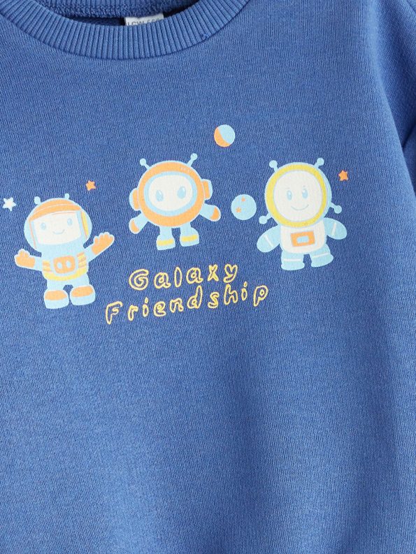 LCW ECOM Crew Neck Printed Boys Sweatshirt