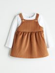 Velvet dress with blouse