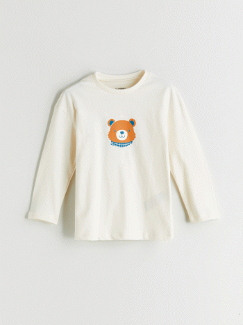 Boys' Long Sleeve Fleece Sweatshirt with Stand-Up Collar