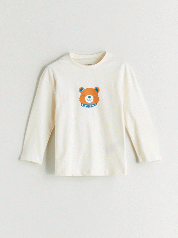Boys' Long Sleeve Fleece Sweatshirt with Stand-Up Collar