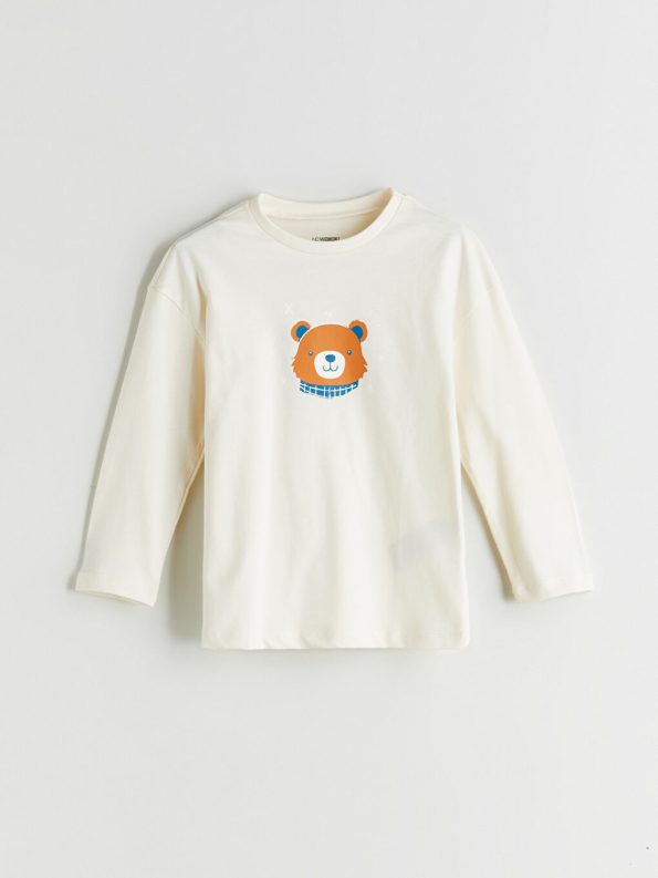 Boys' Long Sleeve Fleece Sweatshirt with Stand-Up Collar