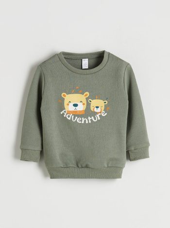 LCW Eco Green Boys' Crew Neck Sweatshirt