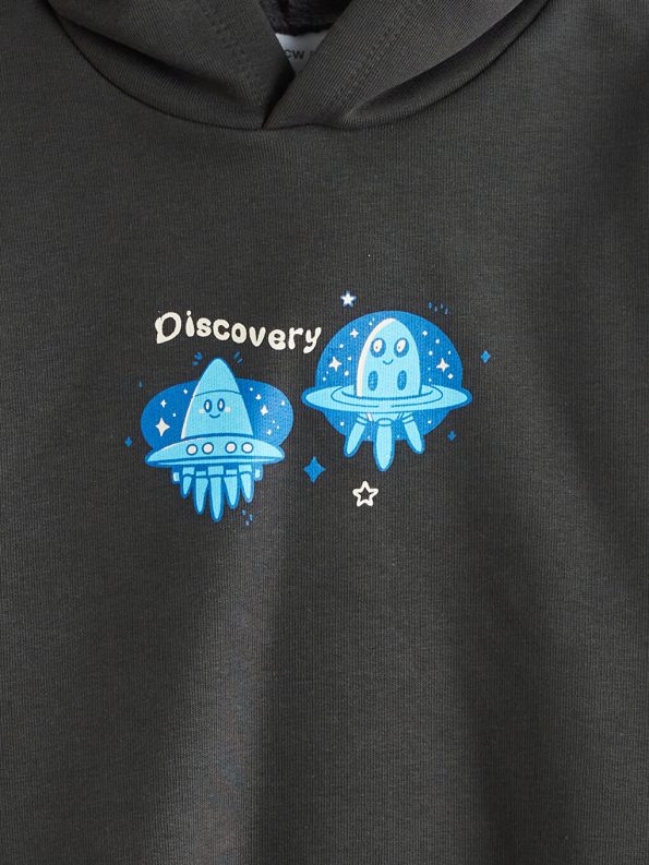 Boys' Long Sleeve Printed Crew Neck Sweatshirt Set