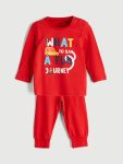LCW Kids Red Printed Boys Pajama Set