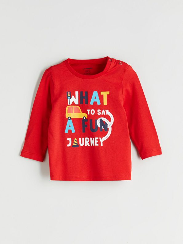 LCW Kids Red Printed Boys Pajama Set