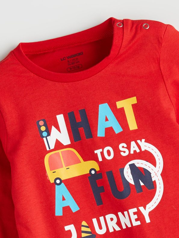 LCW Kids Red Printed Boys Pajama Set