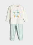 LCW Kids Cream Printed Boys Pajama Set