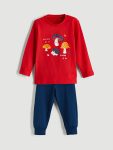 LCW Kids Red Printed Boys Pajama Set