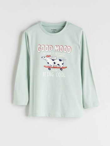 LCW Kids Green Printed Boys Pajama Set