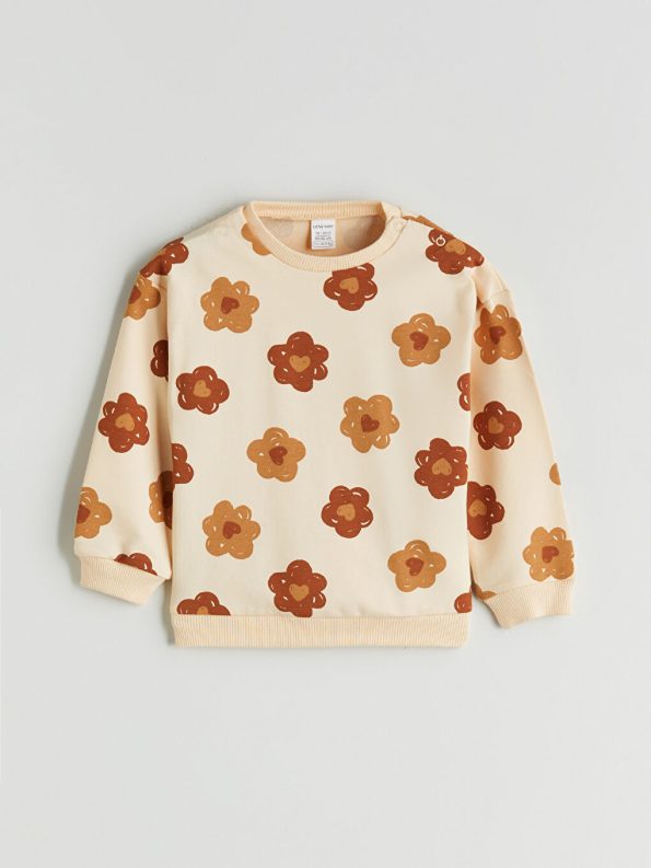 Tweety Printed Girls Baby Sweatshirt and Pants Set