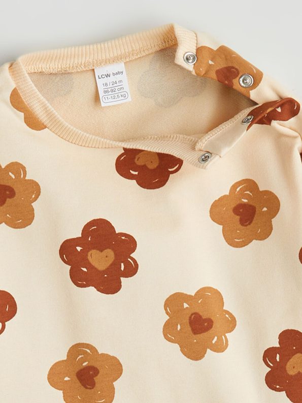 Tweety Printed Girls Baby Sweatshirt and Pants Set