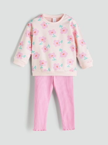 Girls' Denim Dress and T-Shirt Set