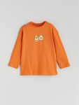 LCW Eco Orange Printed Boys T-Shirt