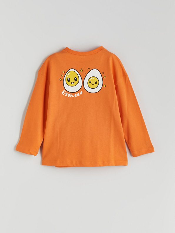 LCW Eco Orange Printed Boys T-Shirt